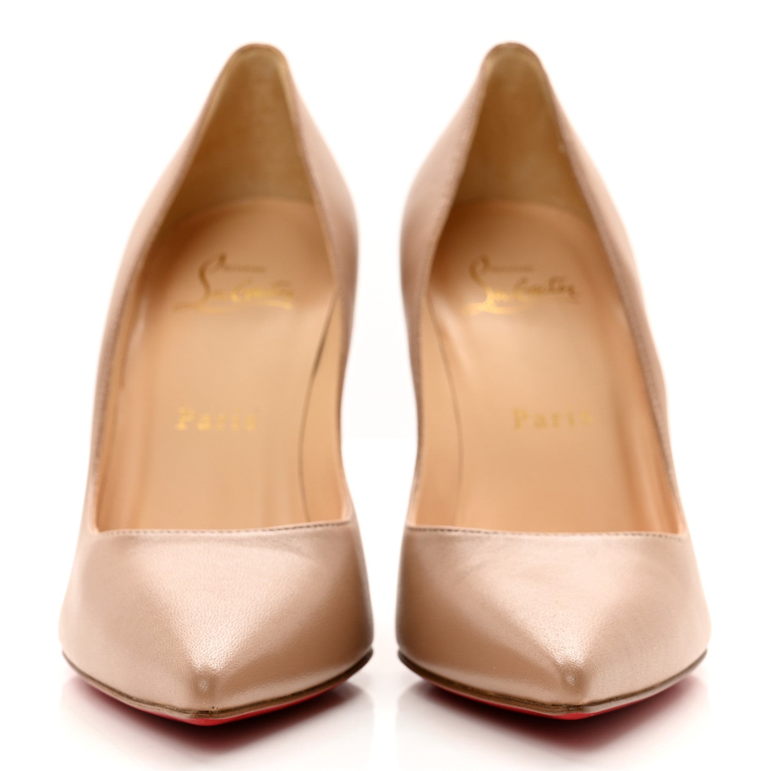 Christian Louboutin Nappa Apostrophy 100 Pumps 36.5 Nude 2 of 8