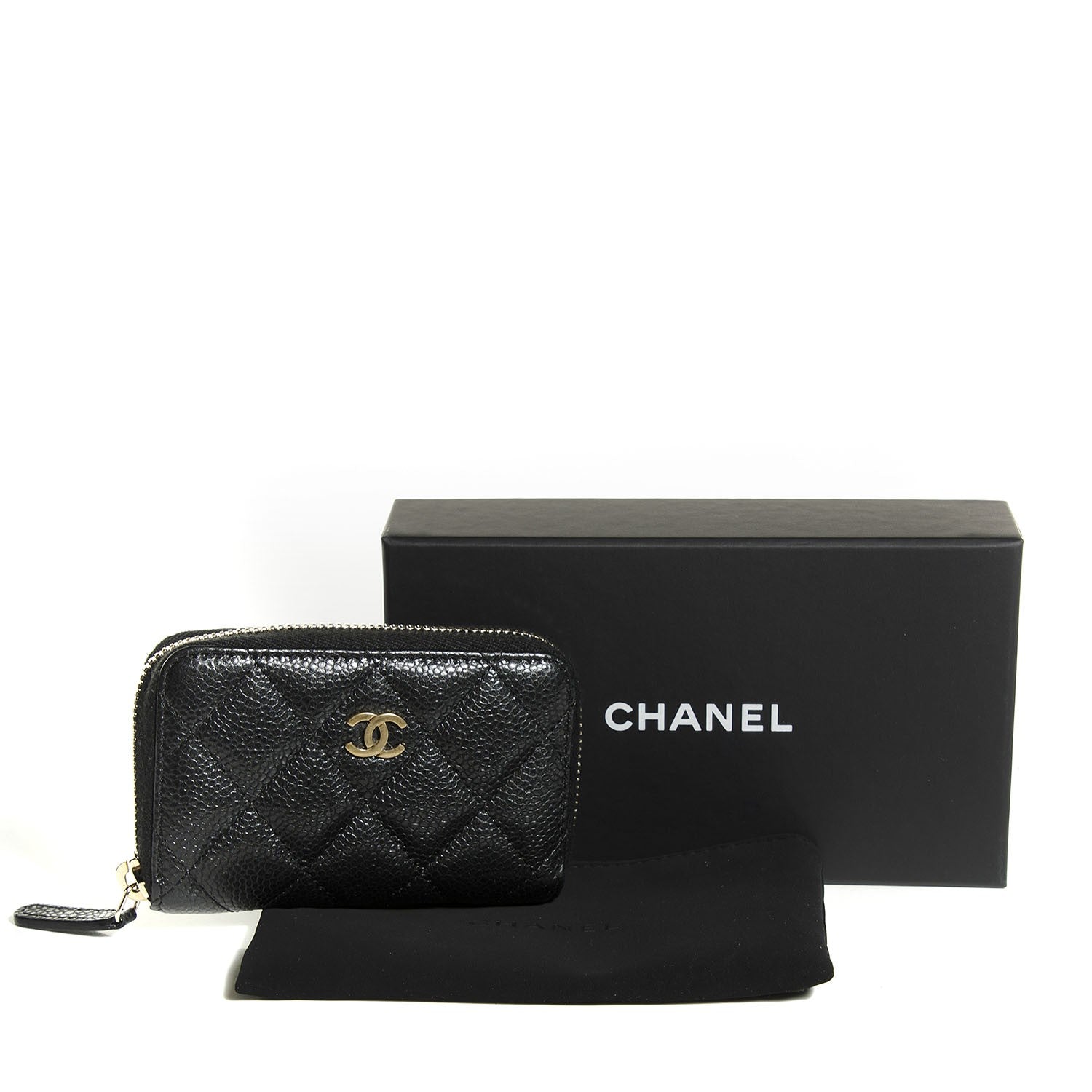 Chanel Caviar Quilted Zip Coin Purse Black 5 of 8