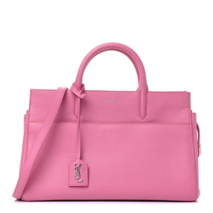 Saint Laurent Grained Calfskin Small Cabas Rive Gauche Rose Clair 1 of 4