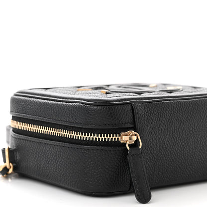 Chanel Caviar Quilted CC Filigree Vanity Clutch With Chain Black 9 of 10