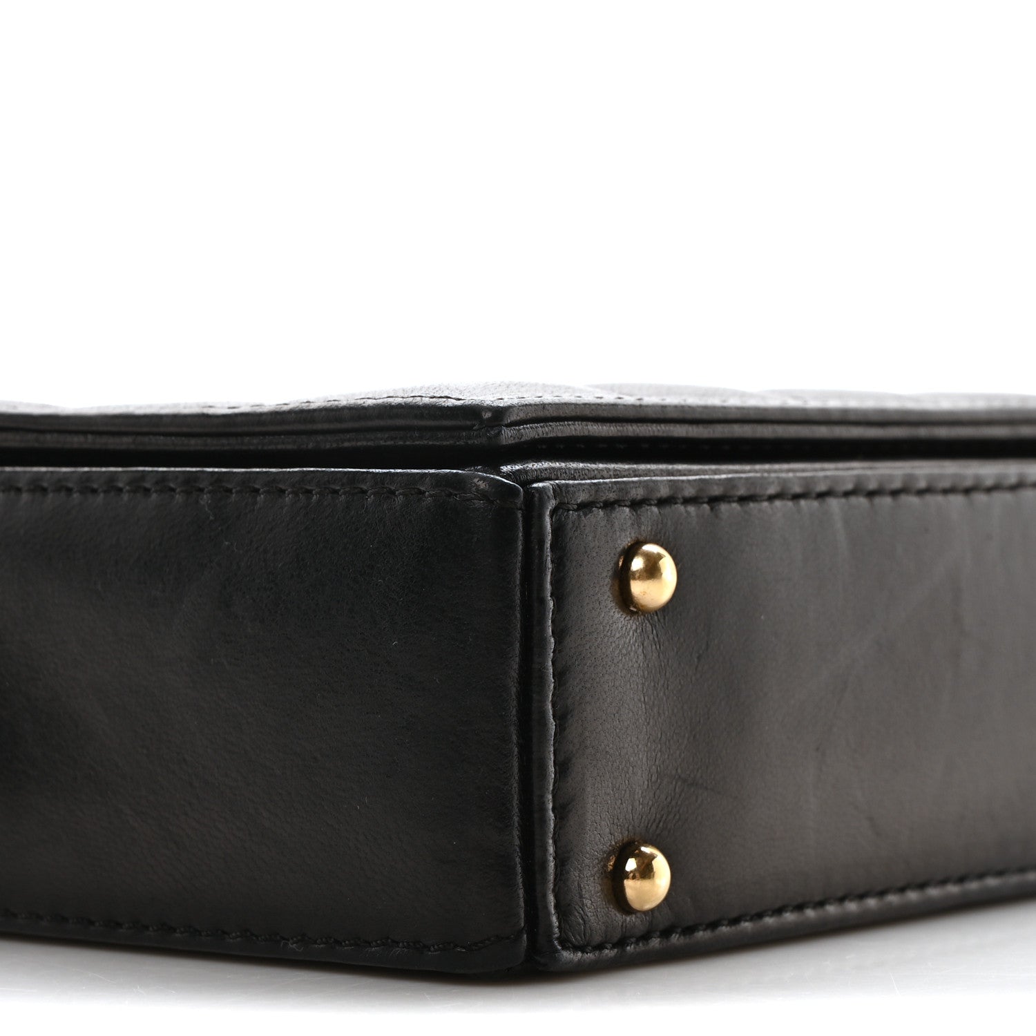 Chanel Lambskin Quilted CC Chocolate Bar Flap Black 9 of 10