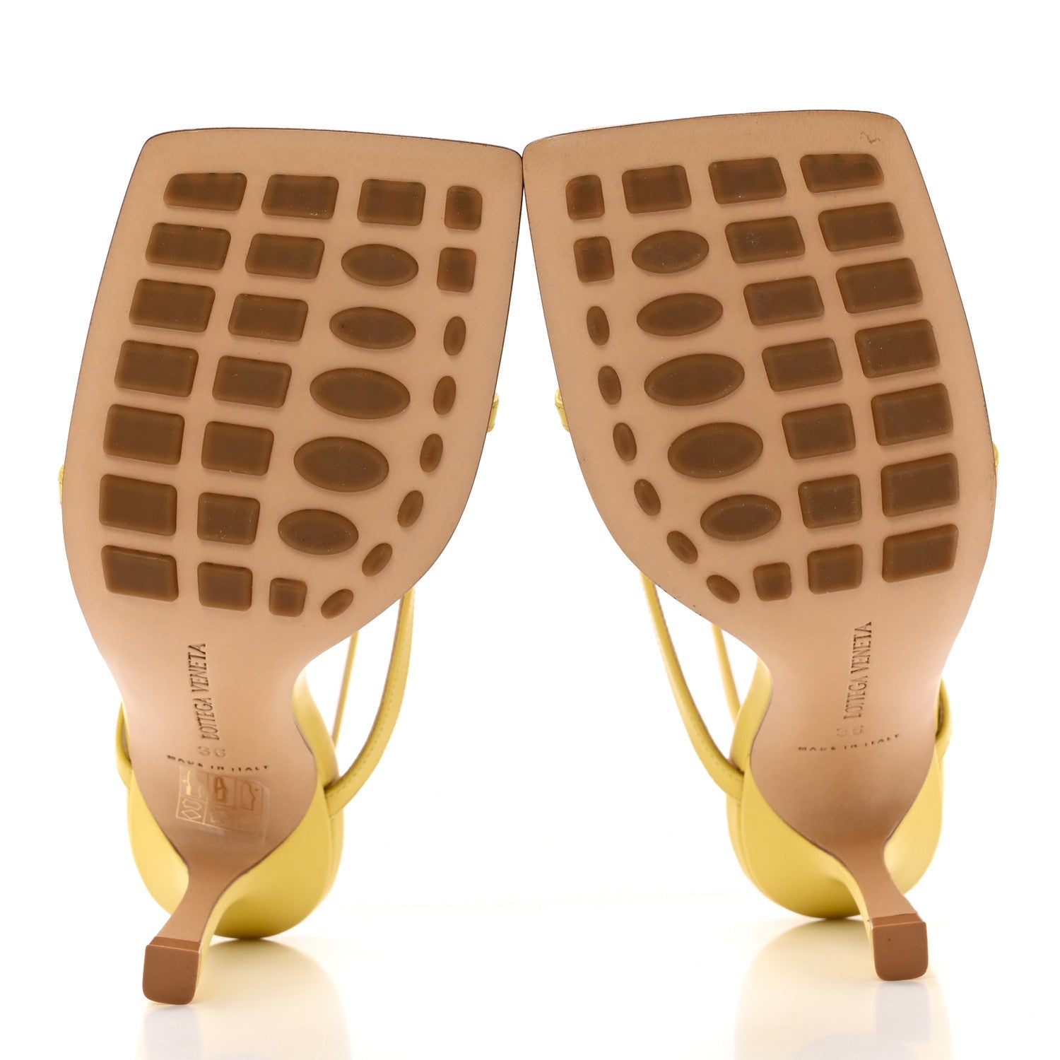 Bottega Veneta Lambskin Stretch Multi Strap 90mm Sandals 36 Pear 6 of 9