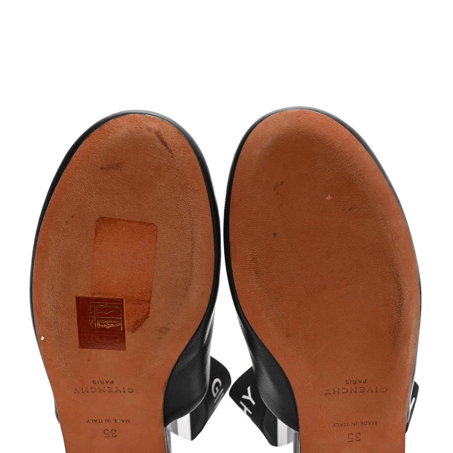 Nappa Rivington Logo Slingback Flat 35 Black Silver
