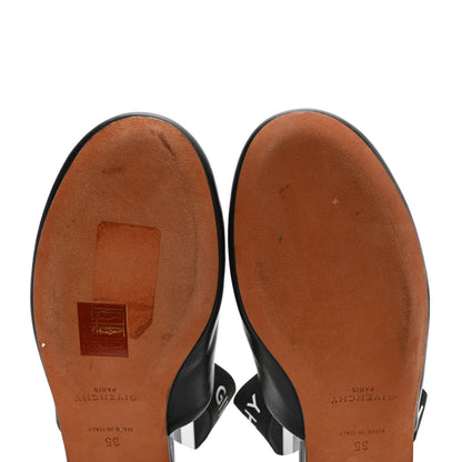 Givenchy Nappa Rivington Logo Slingback Flat 35 Black Silver 8 of 8