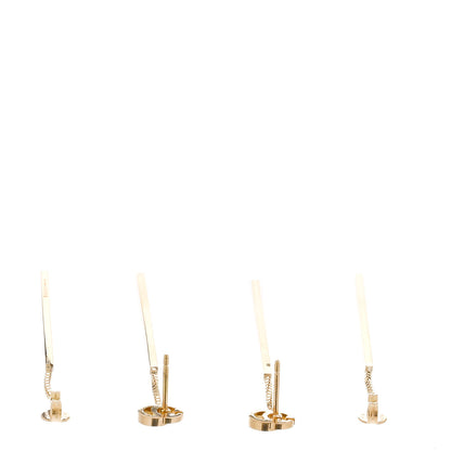 Gucci 18K Yellow Gold Running G Drop Chain Earrings 3 of 5