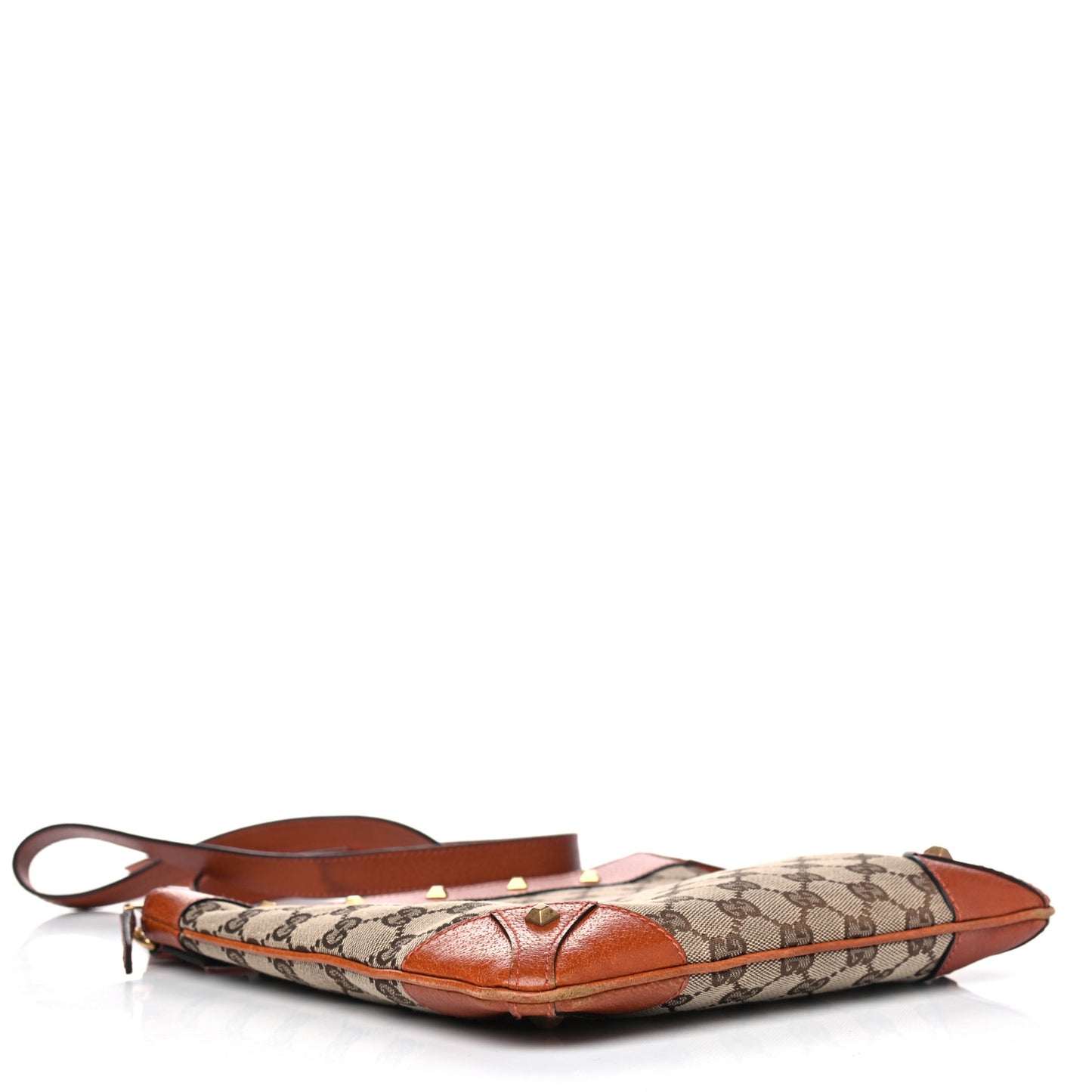 Monogram Studded Messenger Orange
