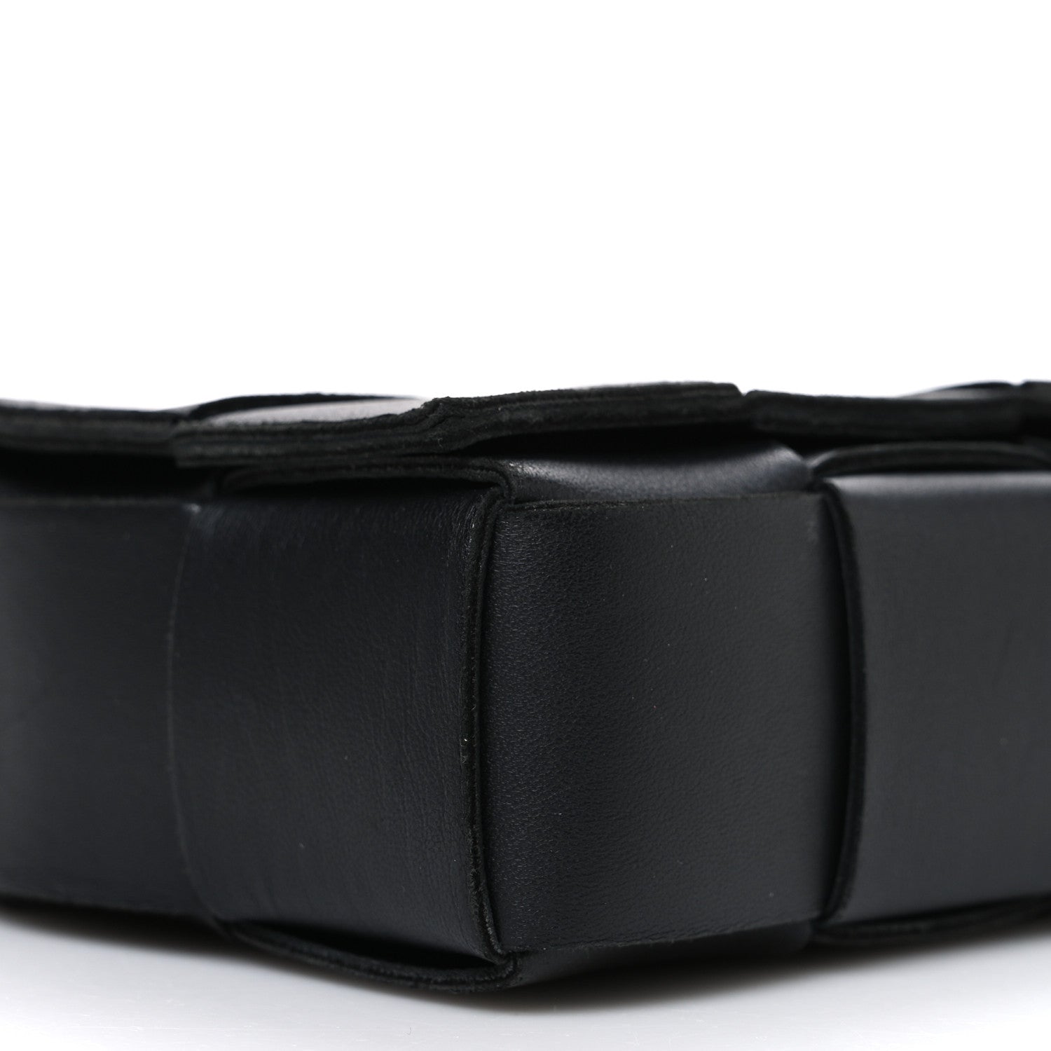 Bottega Veneta Lambskin Maxi Intrecciato Cassette Crossbody Bag Black 10 of 12