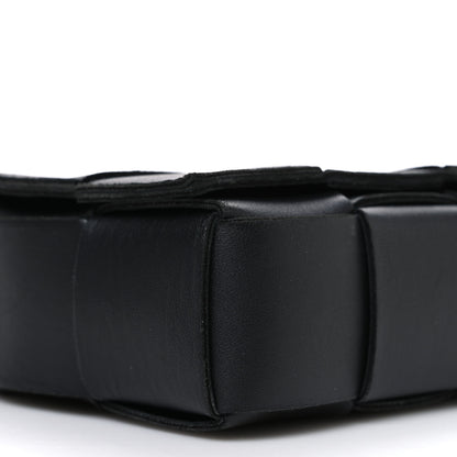 Bottega Veneta Lambskin Maxi Intrecciato Cassette Crossbody Bag Black 10 of 12