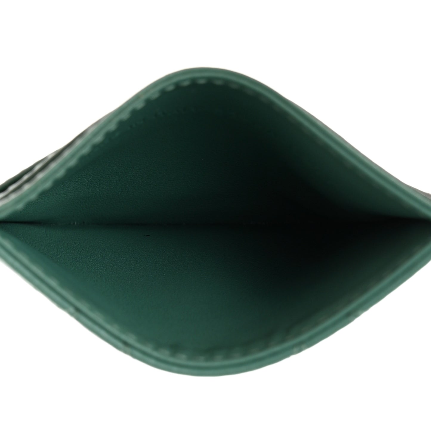 Lambskin Cannage Lady Dior Card Holder Cedar Green