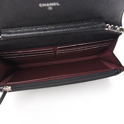 Chanel Caviar Quilted Wallet On Chain WOC Black 4 of 11