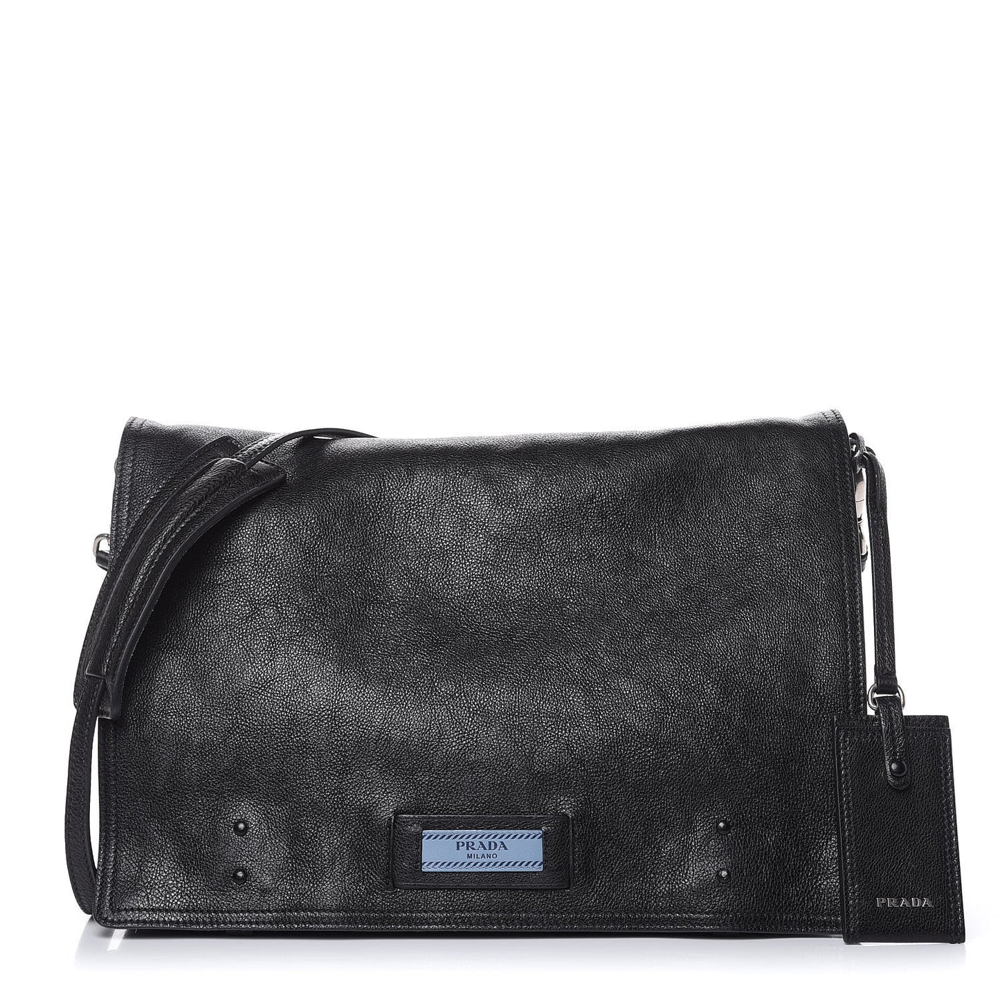 Glace Calf Etiquette Flap Black Astrale