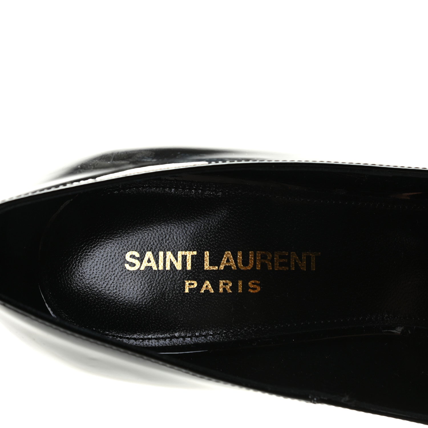 Saint Laurent Patent Opyum 110 Pumps 38.5 Black Gold 9 of 11