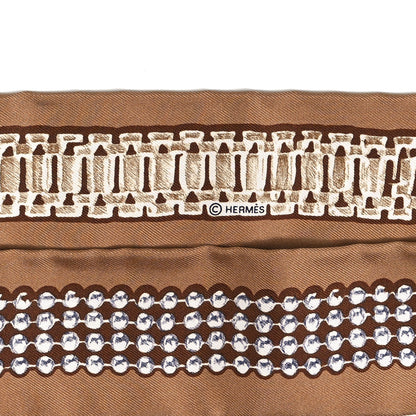 Hermes Silk Le Tresor De Medor Twilly Beige Gris Cacao 4 of 4