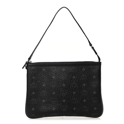 MCM Visetos Liz Shopper Tote Pouch Black 1 of 9
