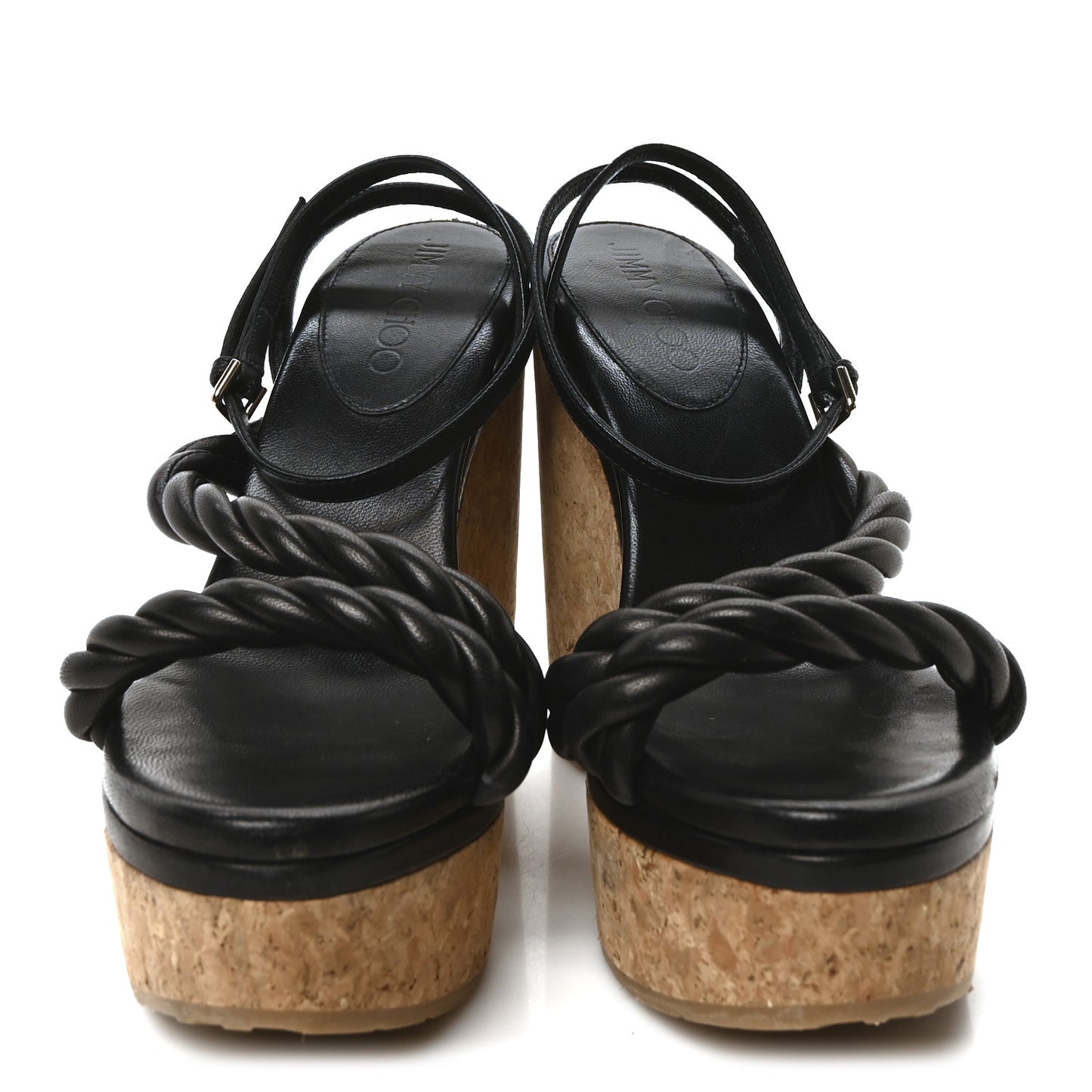 Nappa Diosa 130 Wedge Sandals 37 Black