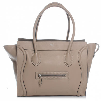 Celine Drummed Leather Shoulder Luggage Dune 1 of 8