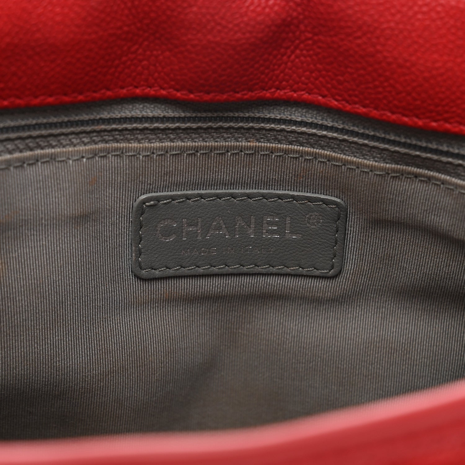 Chanel Caviar Quilted Large French Riviera Flap Red 7 of 12