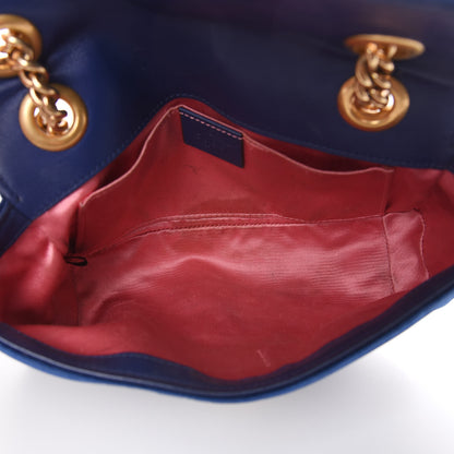 Gucci Velvet Matelasse Mini GG Marmont Shoulder Bag Cobalt Blue 5 of 12