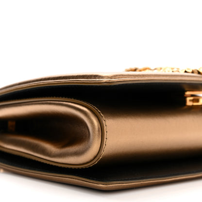 Dolce & Gabbana Metallic Calfskin Medium Devotion Crossbody Bag Gold 8 of 9