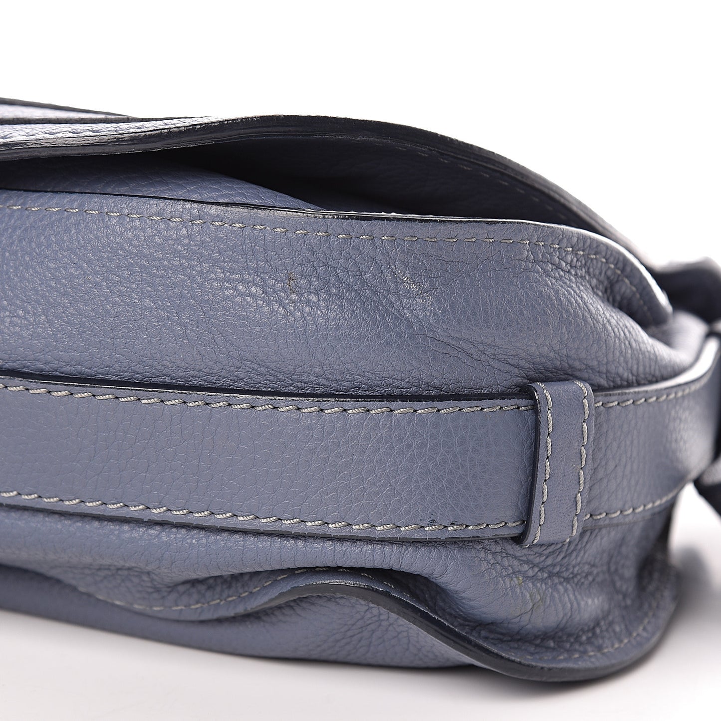 Calfskin Medium Marcie Round Crossbody Bag Street Blue