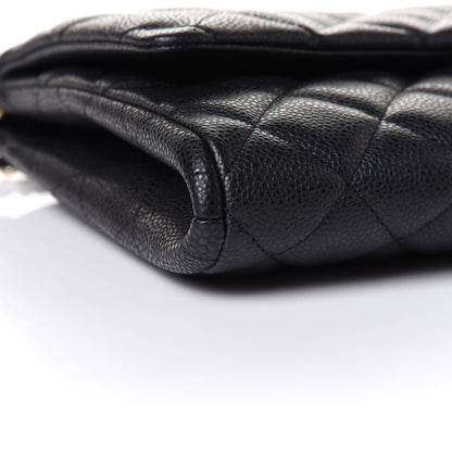 Chanel Caviar Quilted Clutch With Chain Flap Black 8 of 10