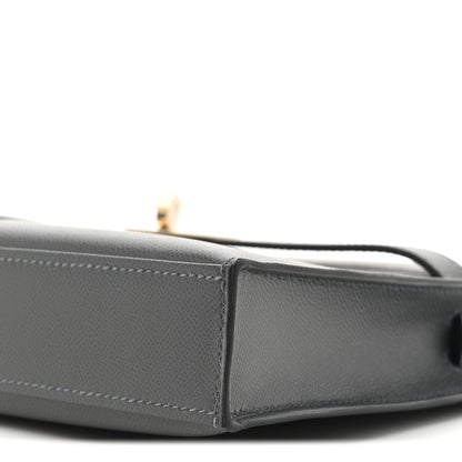 Hermes Madame Calfskin Kelly Elan Gris Meyer 9 of 11