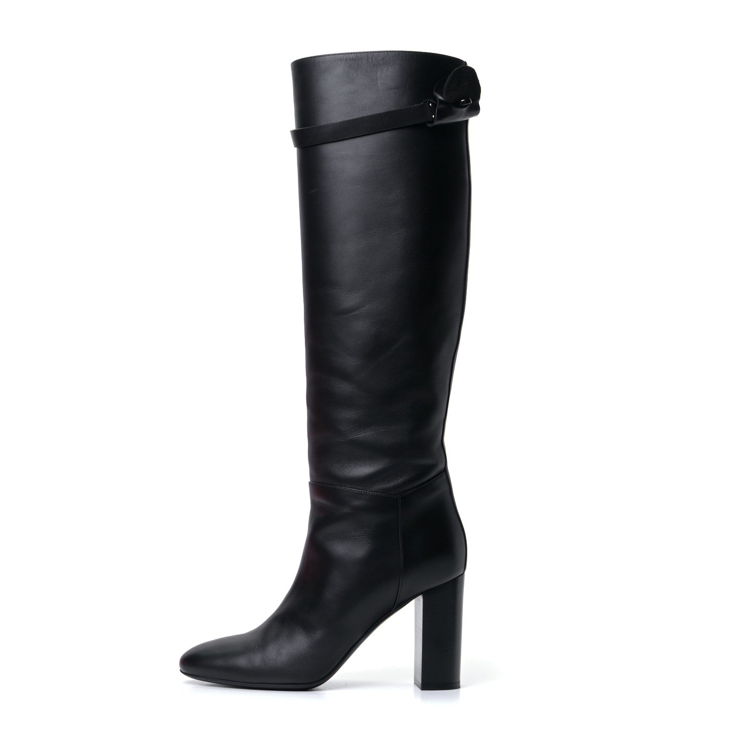 Hermes Heritage Calfskin Story Boots 40 Black 1 of 17
