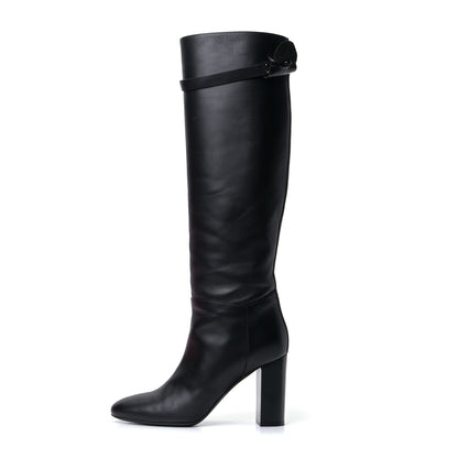 Hermes Heritage Calfskin Story Boots 40 Black 1 of 17