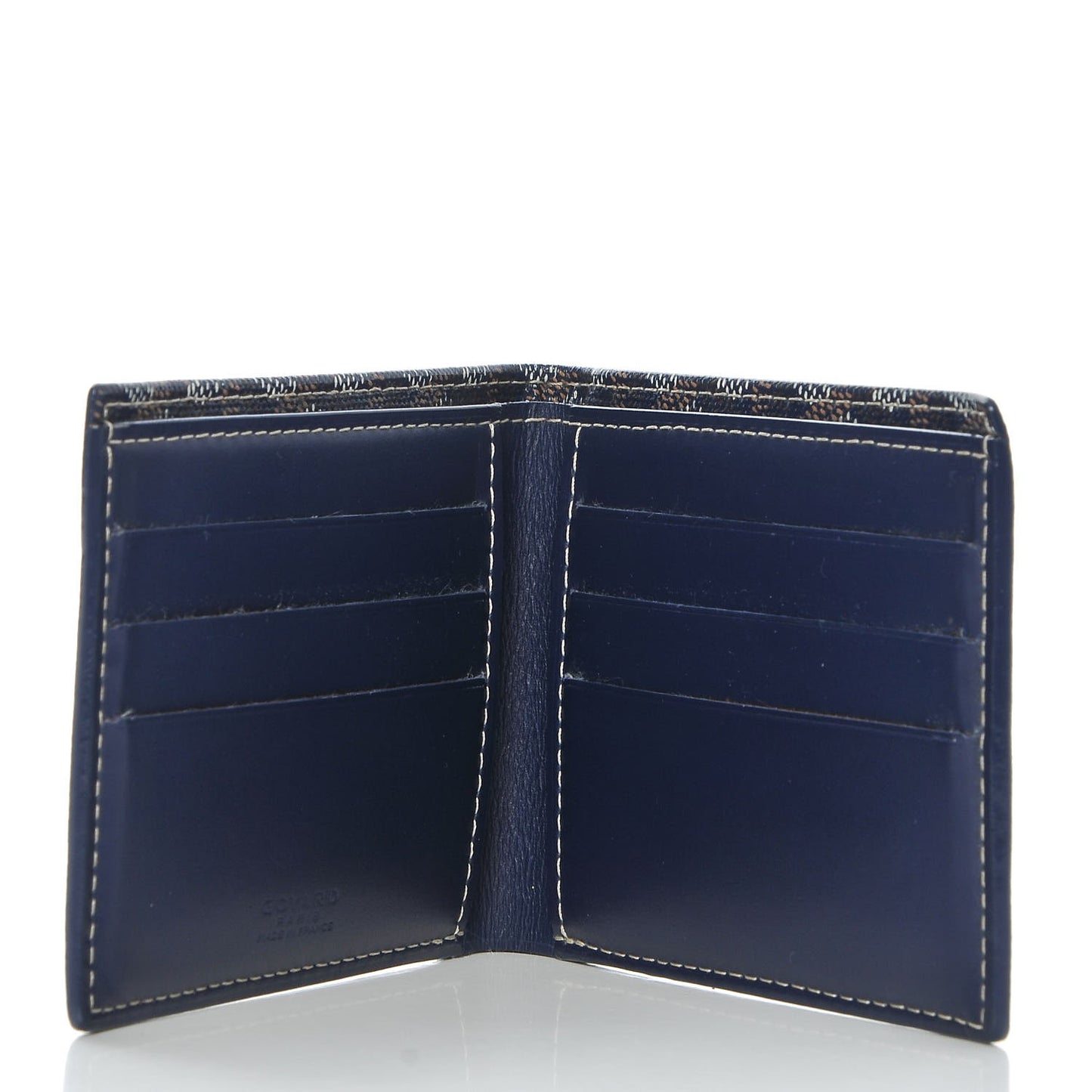 Goyardine Bifold Victoire PM Wallet Navy