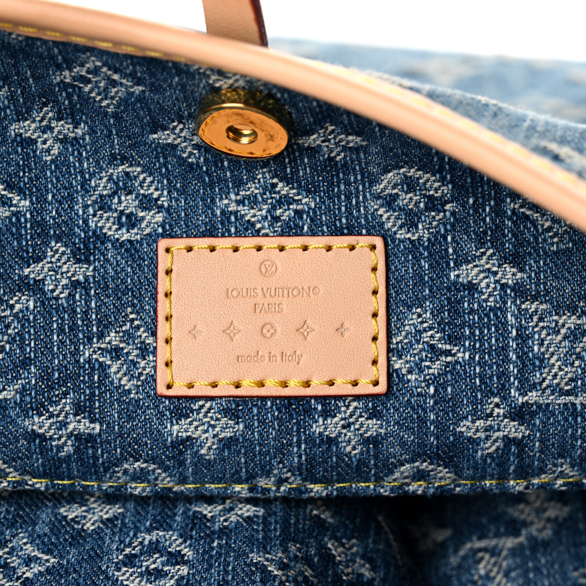 Louis Vuitton Monogram Denim CarryAll MM Blue 7 of 12