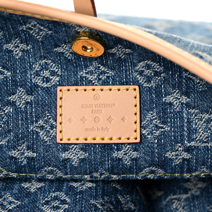 Louis Vuitton Monogram Denim CarryAll MM Blue 7 of 12