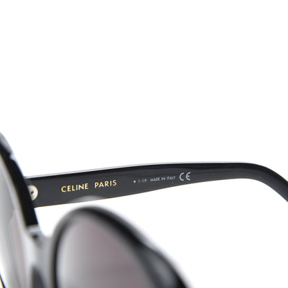 Celine Acetate Polarized Oval Sunglasses CL 400651 Black 5 of 6