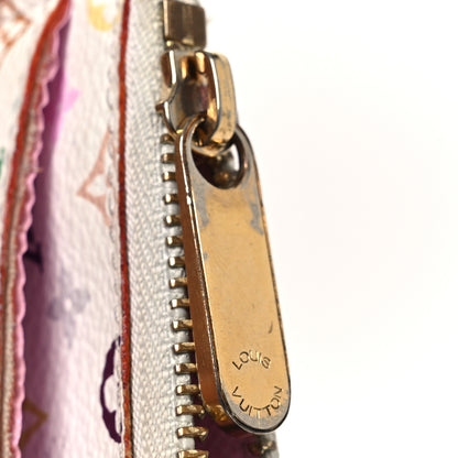 Louis Vuitton Monogram Multicolor Key Pouch White Litchi 10 of 11
