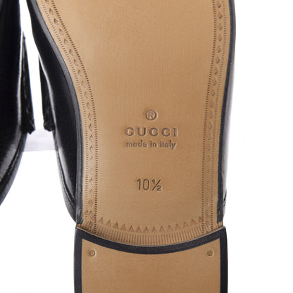 Gucci Goatskin Mens Horsebit Slippers 10.5 Black 8 of 10