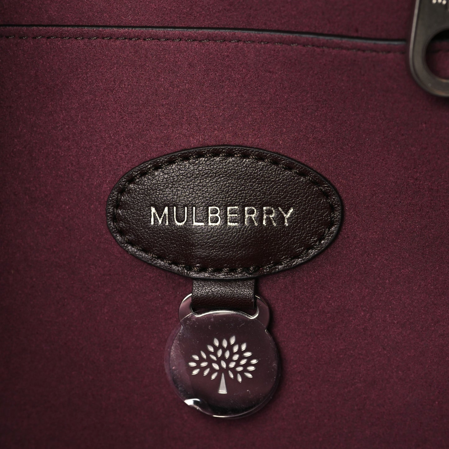 Ruched Nylon Calfskin Bayswater Oxblood