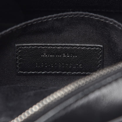 Saint Laurent Calfskin Matelasse Studded Monogram Lou Belt Bag Black 7 of 11