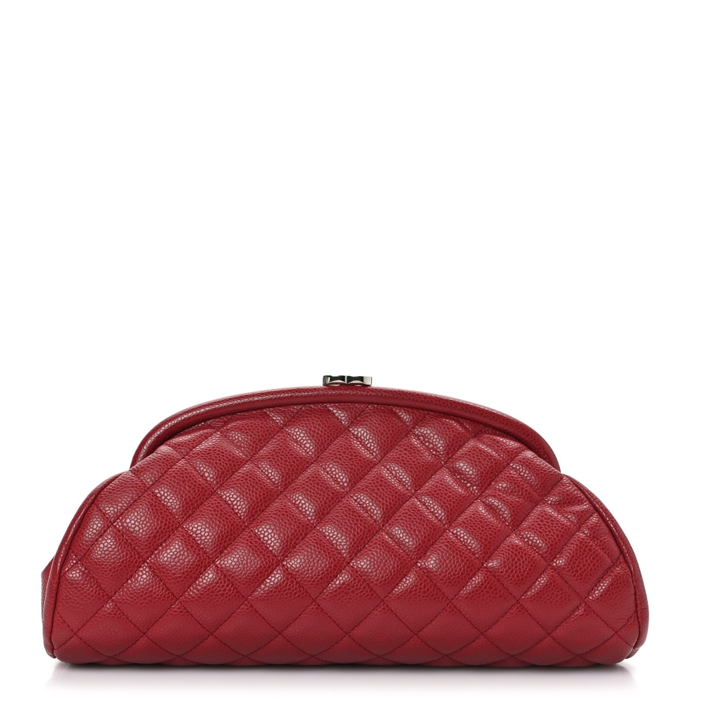 Caviar Quilted Timeless Clutch Red