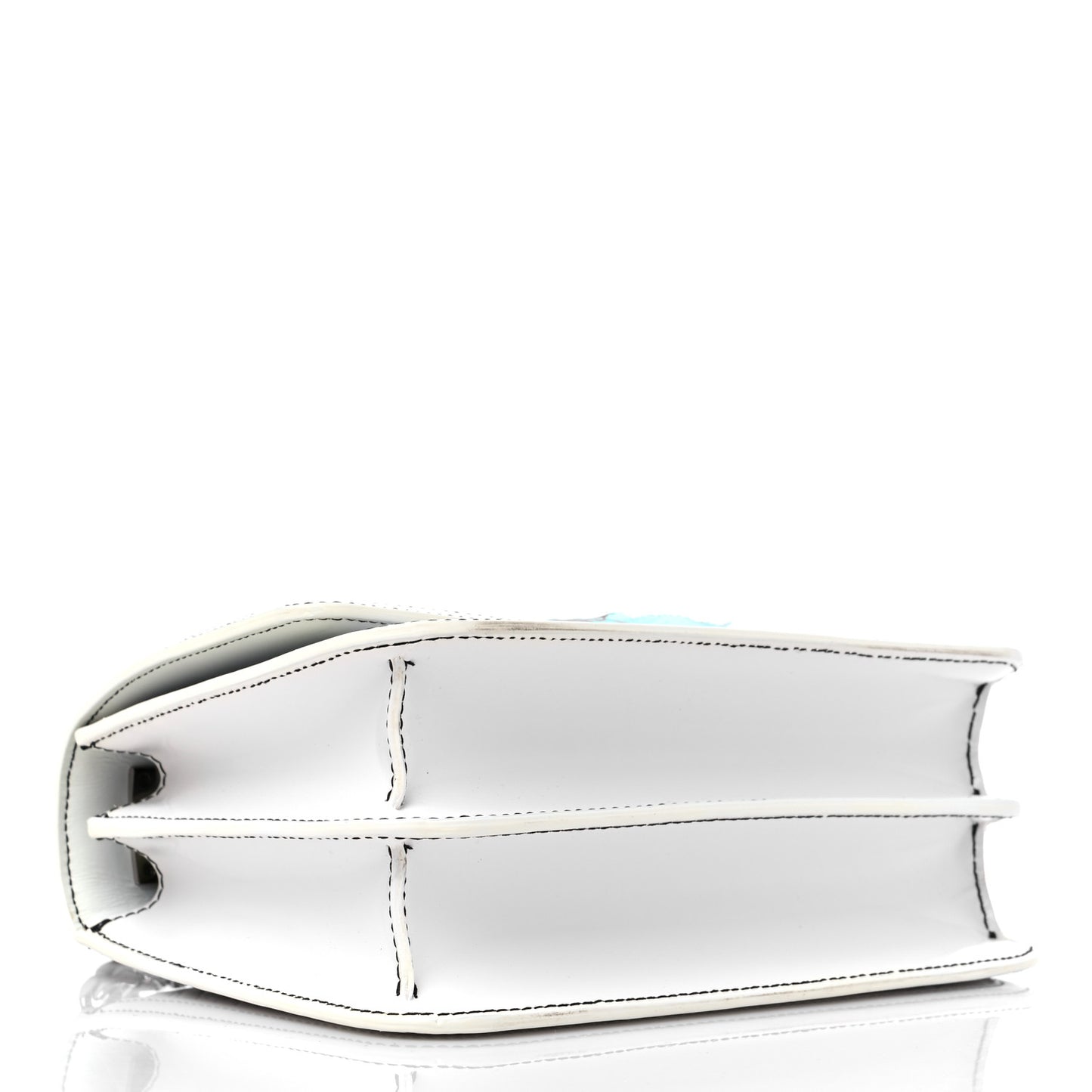 Calfskin Monogram Embossed Small TB Chain Bag Optic White