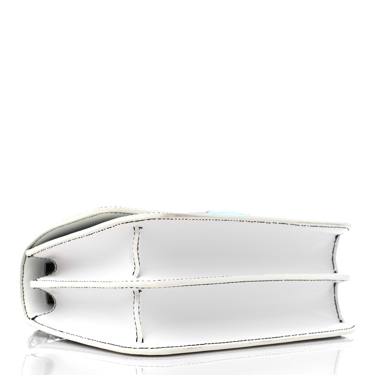 Burberry Calfskin Monogram Embossed Small TB Chain Bag Optic White 4 of 13