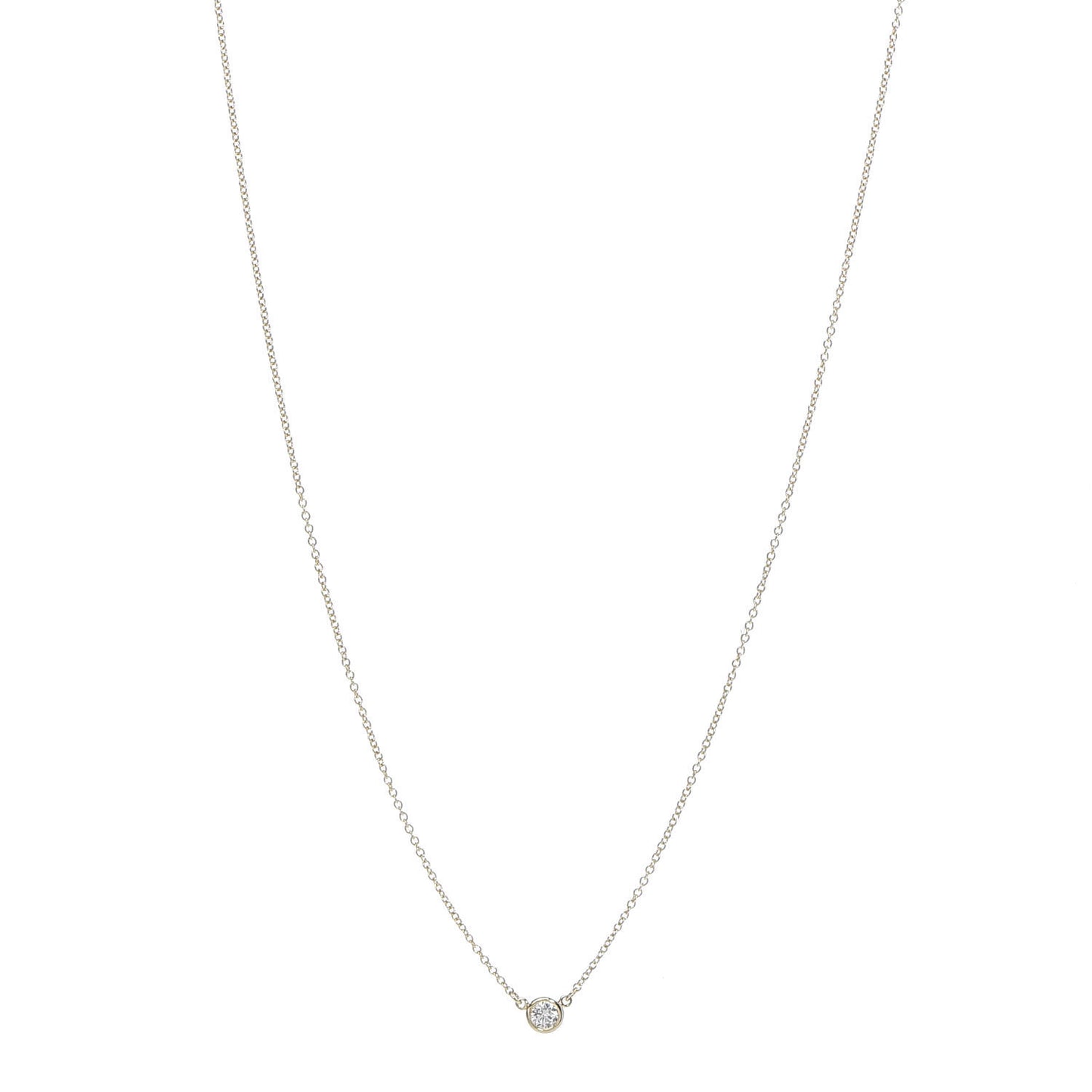 18K Yellow Gold Diamond .14ct Elsa Peretti Diamonds by the Yard Pendant Necklace