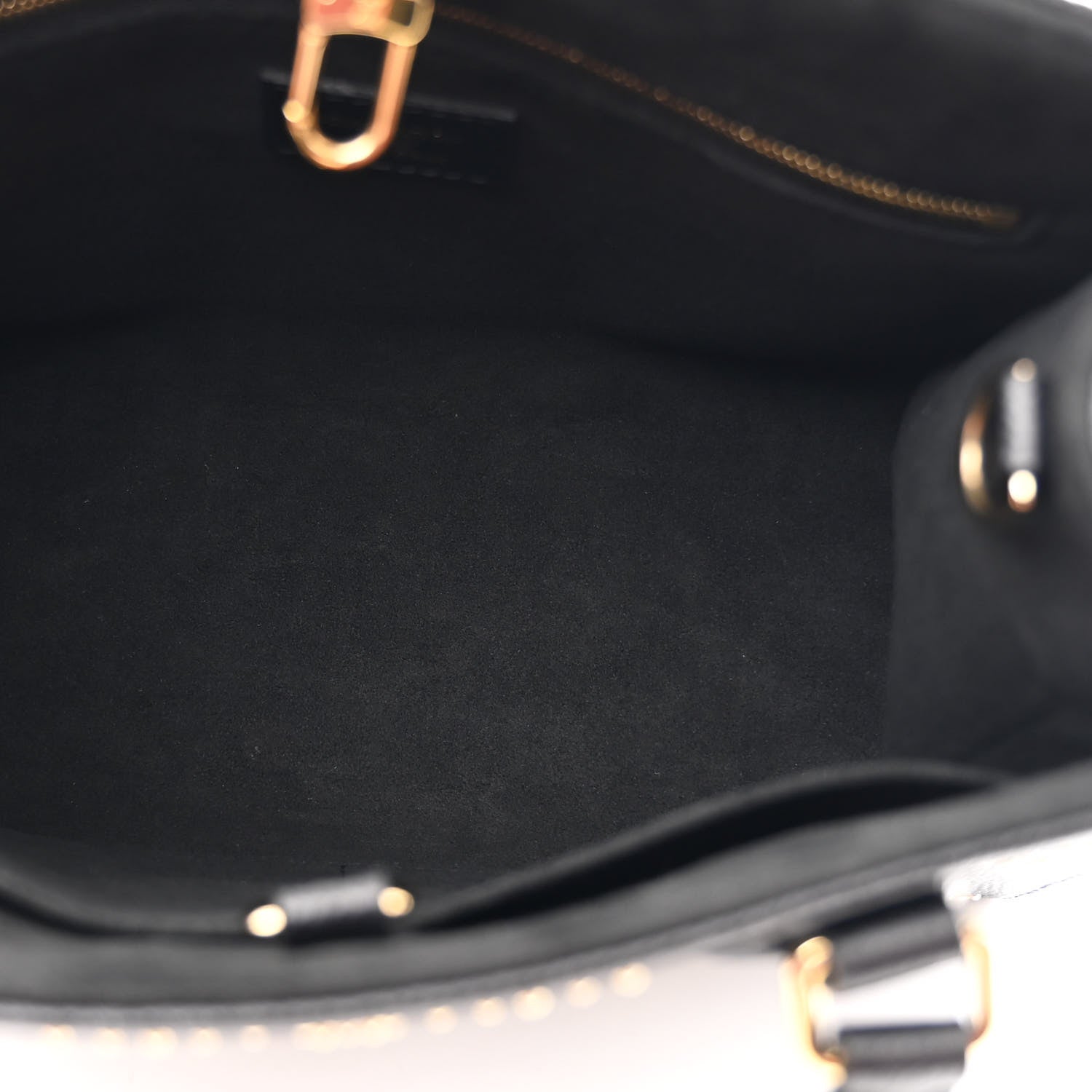 Louis Vuitton Grained Calfskin Studded Monogram Giant Onthego PM Black 5 of 10
