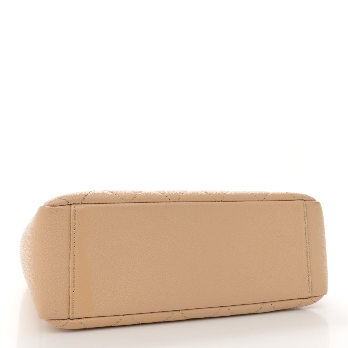 Caviar Quilted Petit Shopping Tote PST Beige Clair