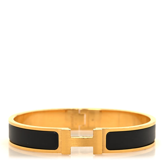 Matte Enamel Narrow Clic Clac HH Bracelet Black