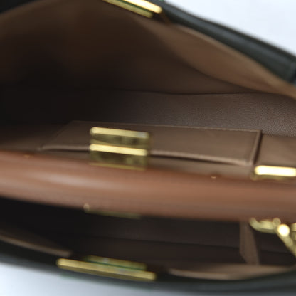 Fendi Nappa Colorblock Mini Peekaboo Iconic Satchel Oliva Vacchetta Powder Pink 5 of 10