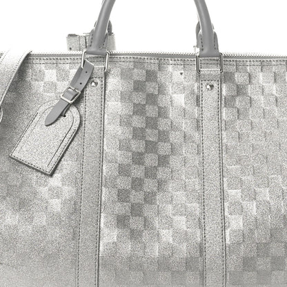 Louis Vuitton Damier Glitter Keepall Bandouliere 50 Silver 7 of 11