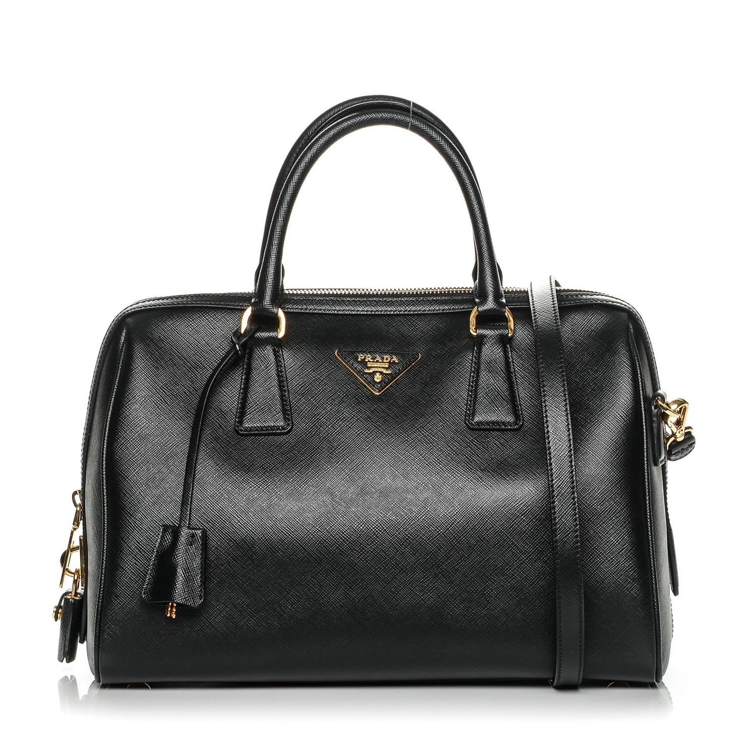 Saffiano Lux Bowler Black