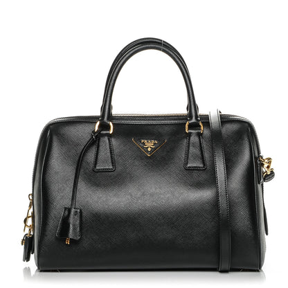 Prada Saffiano Lux Bowler Black 1 of 7