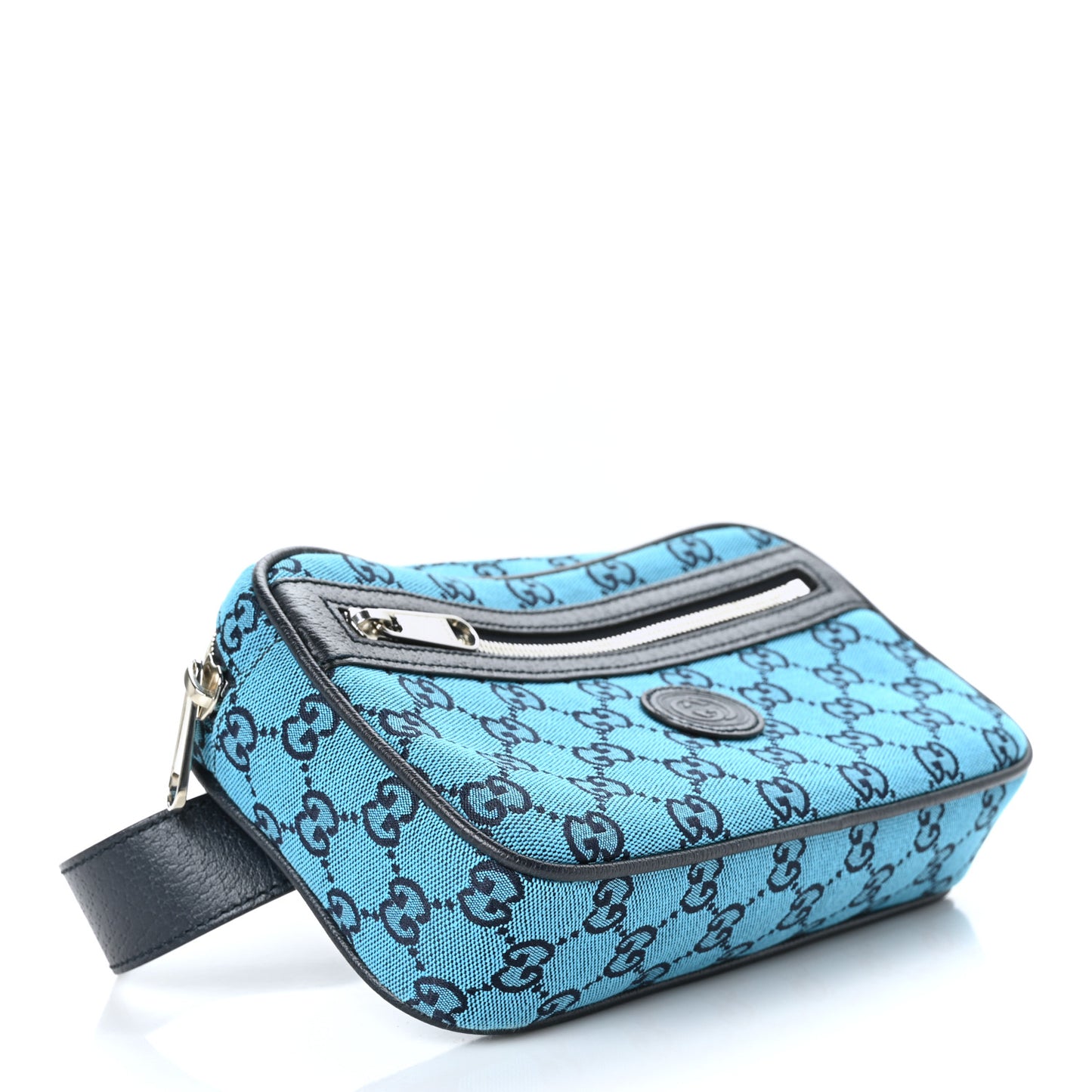Monogram Multicolor Textured Calfskin Retro Interlocking G Belt Bag Light Blue