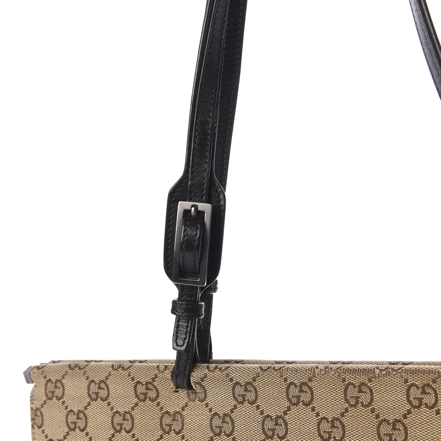 Gucci GG Monogram Large Shoulder Tote Dark Brown 10 of 13