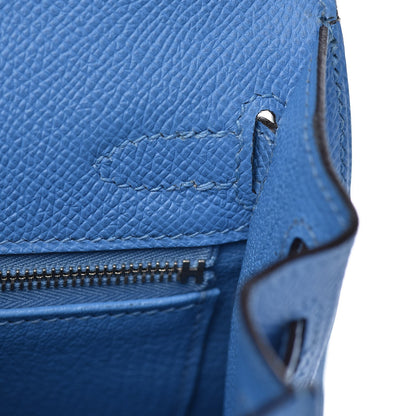 Hermes Epsom Kelly Sellier 25 Bleu Paradis 15 of 35